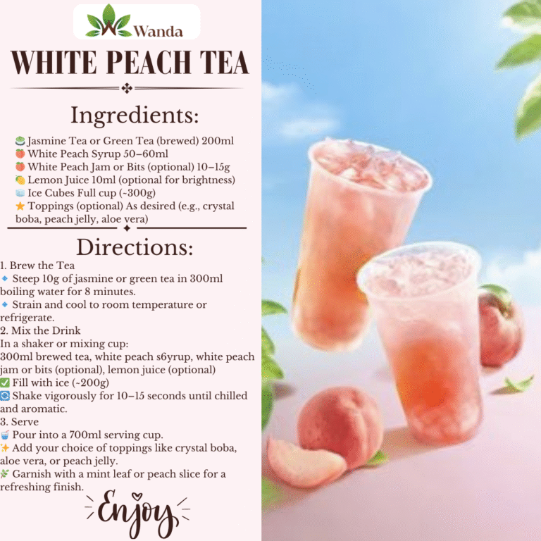 white peach tea