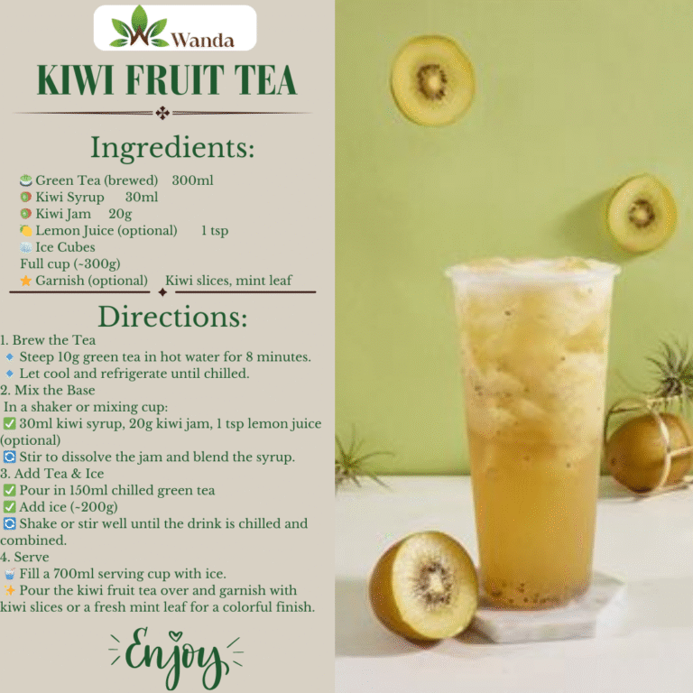 Kiwi Fruit Tea with Kiwi Jam & Syrup