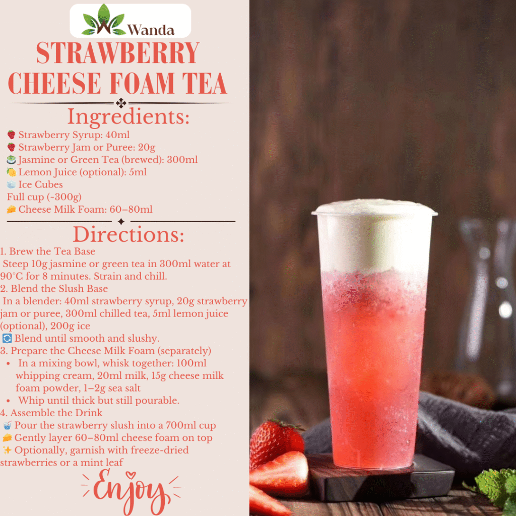 Strawberry Cheese Foam Fruit Tea (700ml Serving)