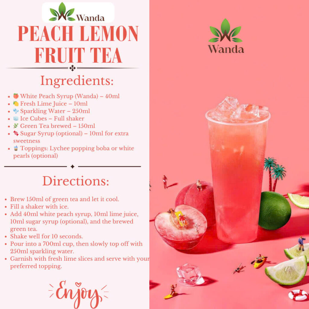 White Peach Lime Sparkling Tea