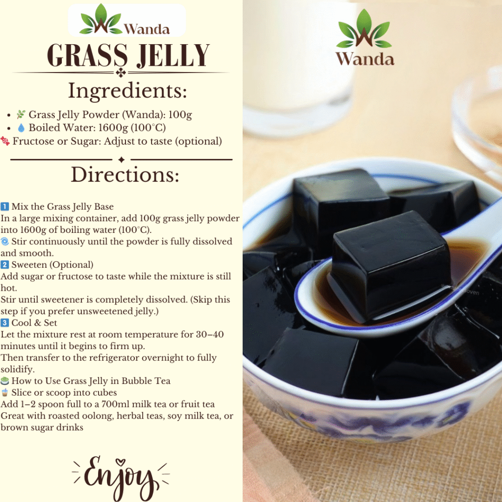 Grass Jelly Recipe for Bubble Tea