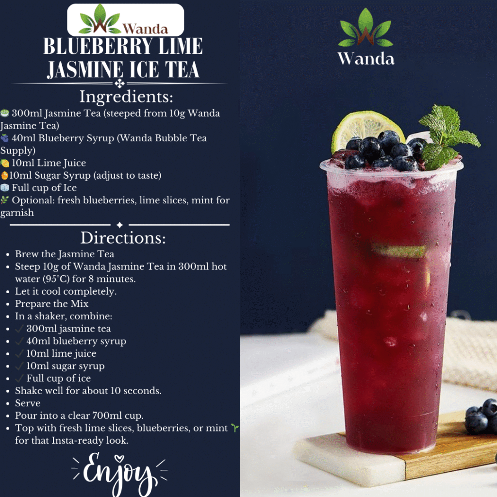 Blueberry Lime Jasmine Iced Tea