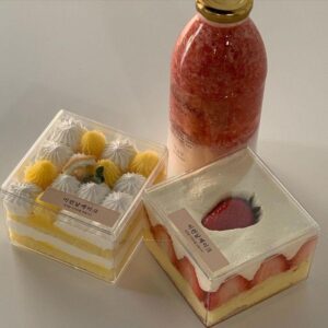 Large Square Cake Container 9.5×9.5×6.5 (170pcs)