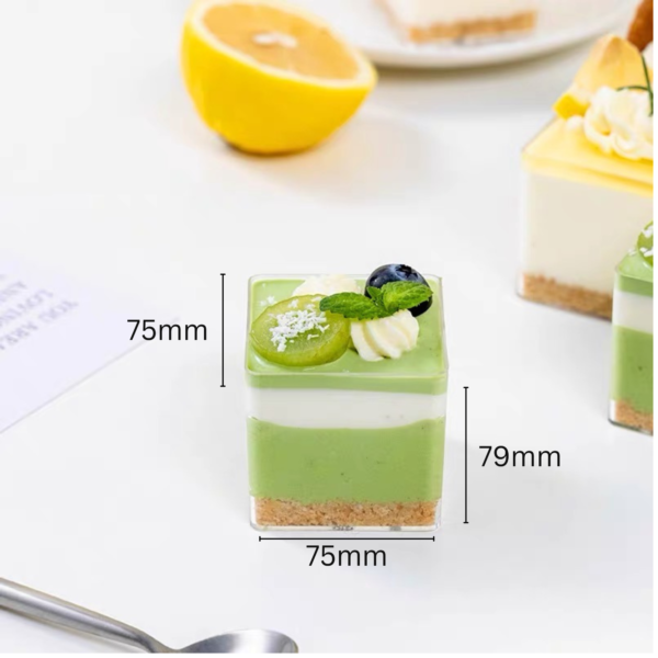 Small Square Cake Container 7.5x7.5x7.9 (324pcs)