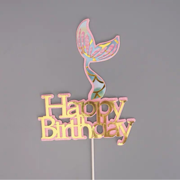 Happy Birthday Mermaid Topper