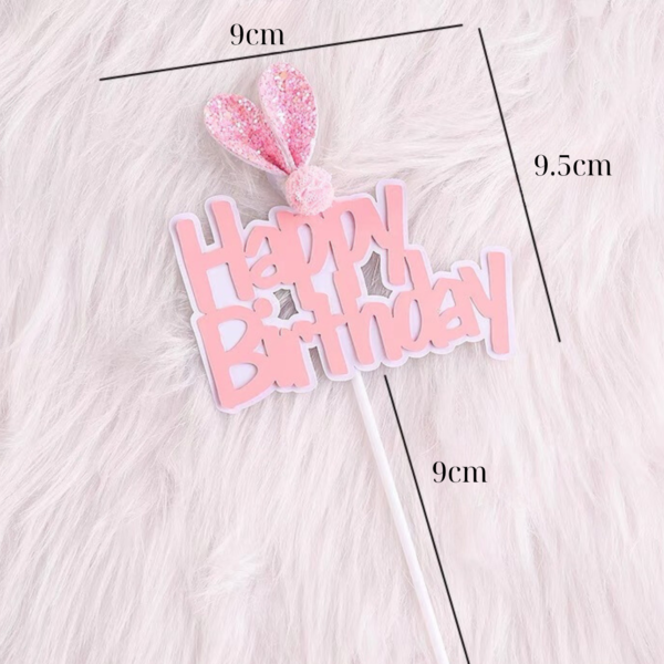 Pink Bunny Happy Birthday