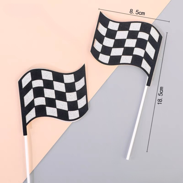 Race Flag Paper Topper (2pcs)