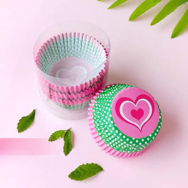 Pink Heart Cupcake Liner (100pcs)