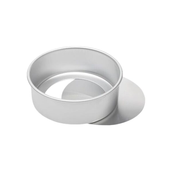 Round Silver Cake Pan Open Bottom