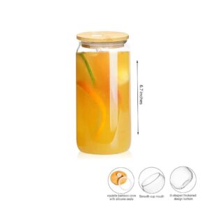 Glass with Bamboo Lids (set)