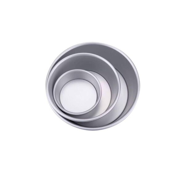 Round Silver Cake Pan 14‘’ Closed Bottom