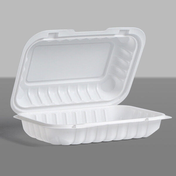 White Plastic Clamshell-1 Compartment