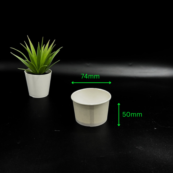 White Paper Soup Bowl- (Wider Rim)