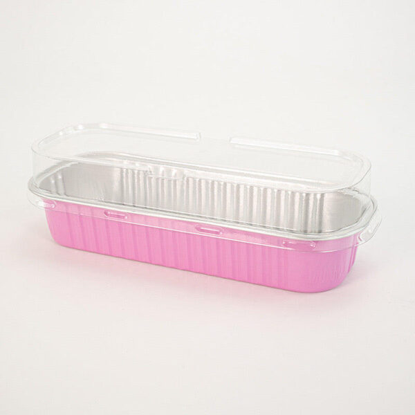 Long Foil Dessert Cup W/ Clear Lid - 100 Sets