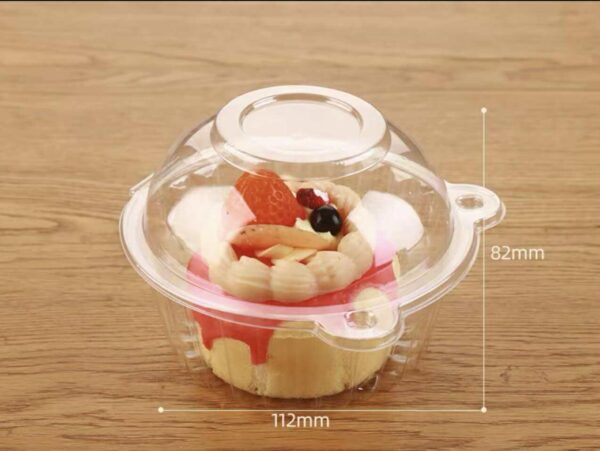 Clear Round Clamshell 11x8cm