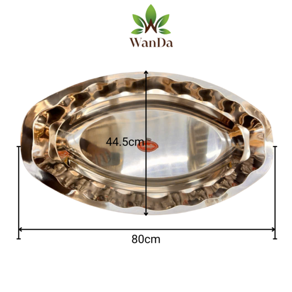 SS Oval Plate 80cm