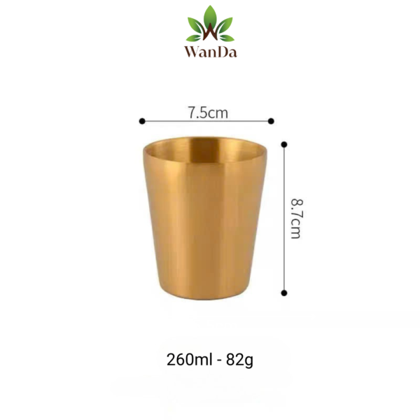 Golden Korean Style Cup 7.5*8.6cm (260ml)