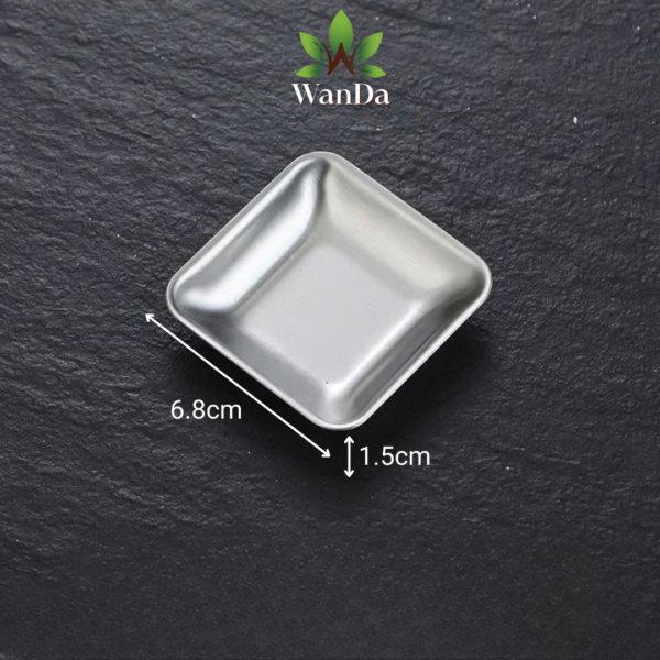 Square SS Dining Plate (6.8cm)