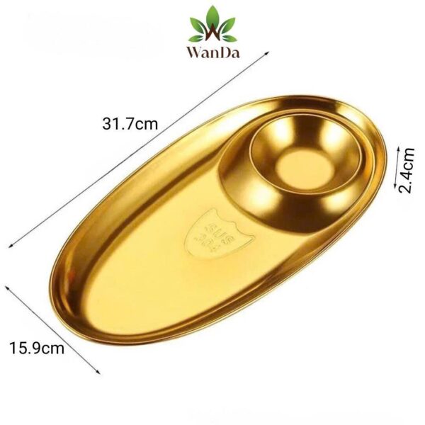SS Snack Plate 31x15x2.4cm
