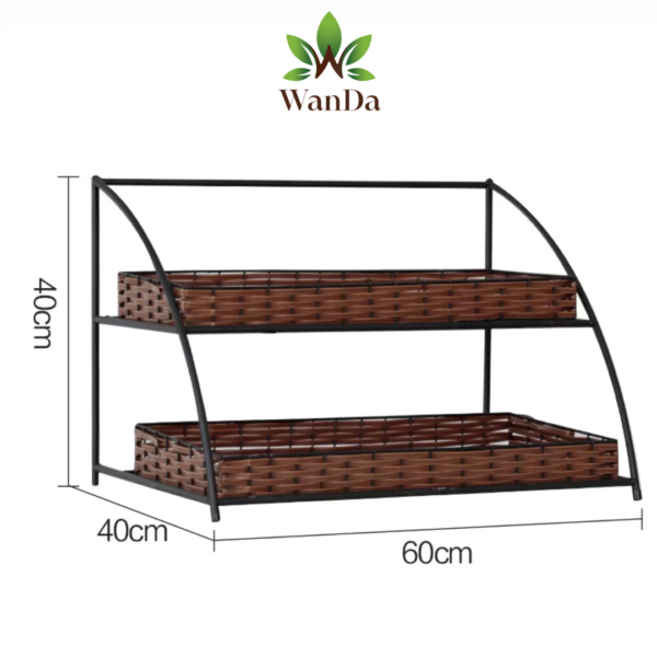 Rattan Style Shelf For Bar