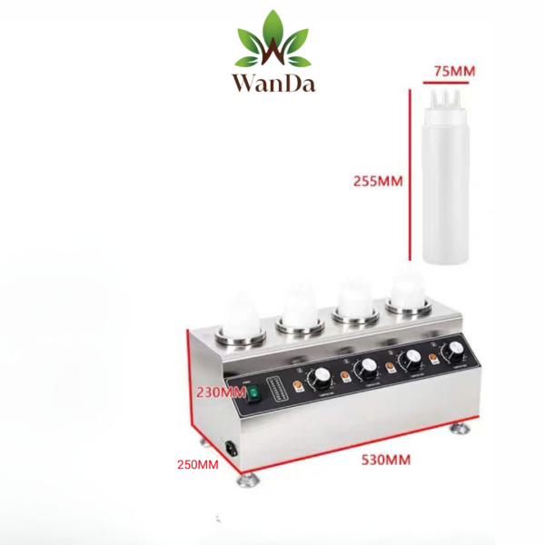 4 Comp Sauce Warmer with Bottles