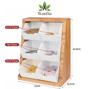 Stand Shelves with 6 Compartments