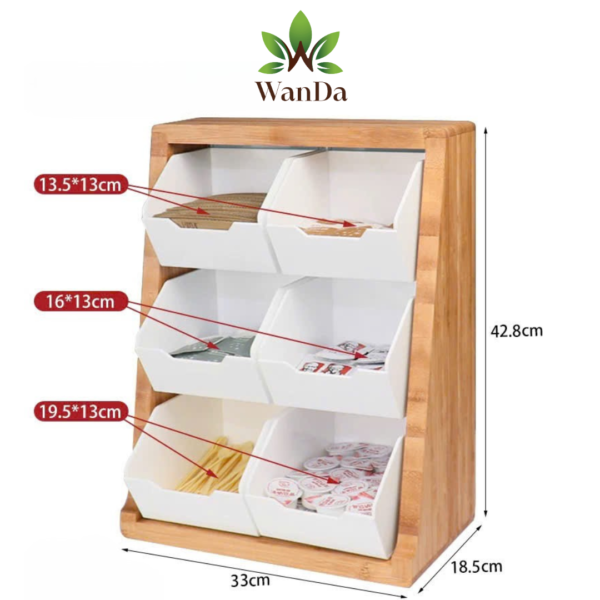 Stand Shelves with 6 Compartments