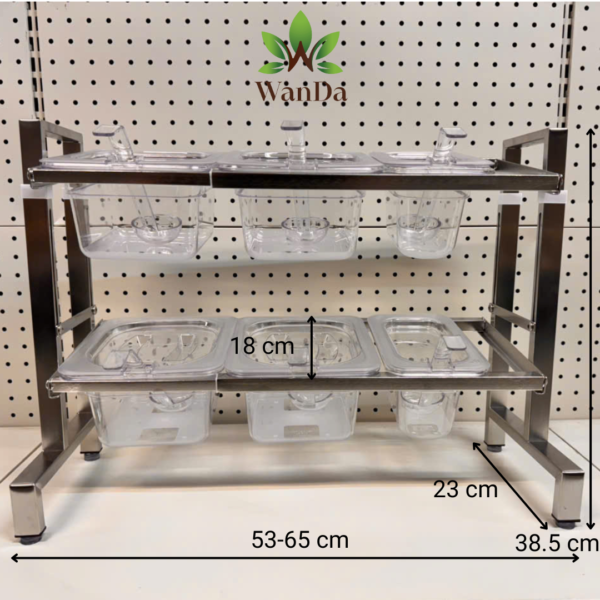 Extendable Buffet SS Holder with Pan (Including 4 Large Pans and 2 Small pans- With 6 Spoons)