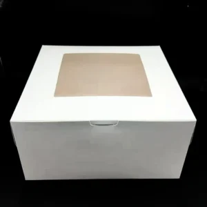 12” White Cake Box with Window (H6”)
