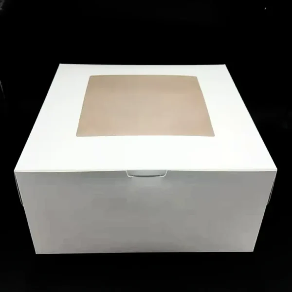 12'' White Cake Box with Window (H6'')