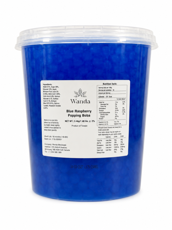 Blue Raspberry Popping Boba - 3.4kg