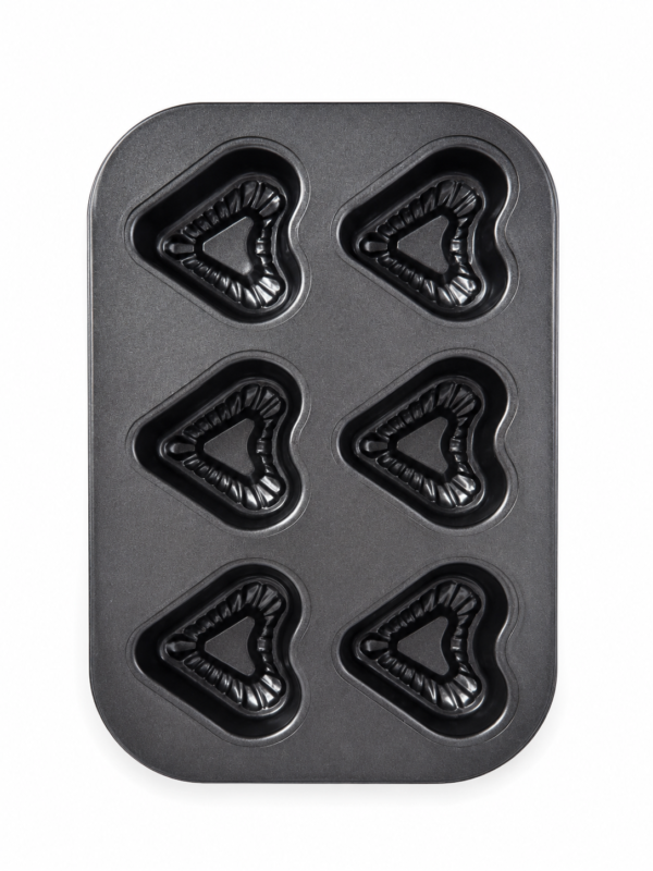 6pcs Heart Mold Cake Pan