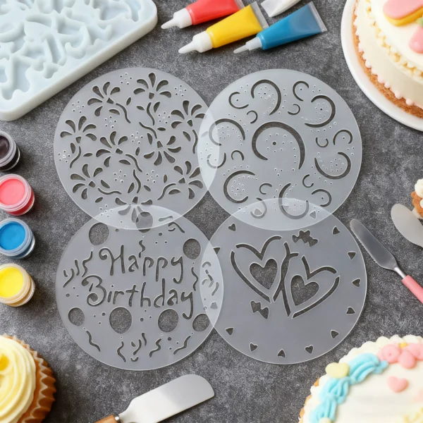 Plastic Cake Stencils Flower Spray