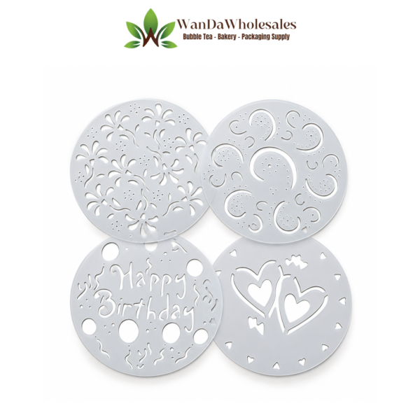 Packaging | Plastic Cake Stencils Flower Spray Birthday Mold product photo